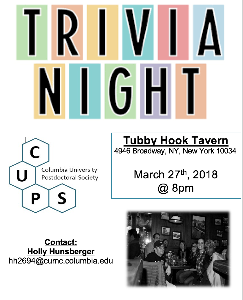 Trivia Night | Columbia University | Postdoctoral Society